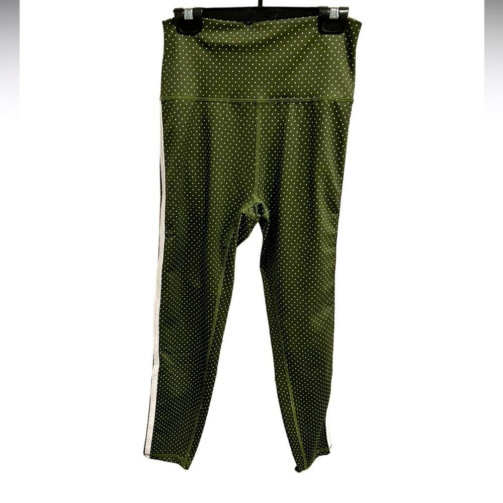 WILO Green With white polka dots leggings Size S NWT